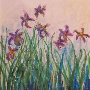Purple Irises by Monet recreation